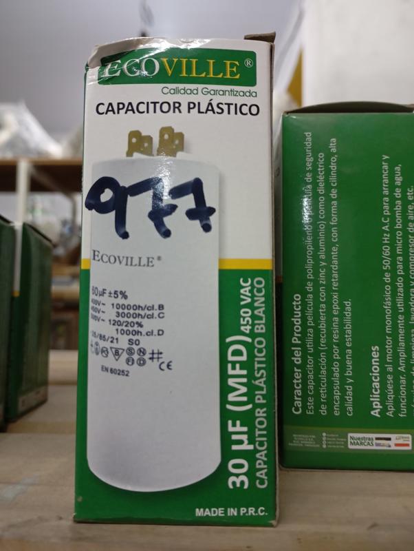 CAPACITOR DE MARCHA 30MDF 380W